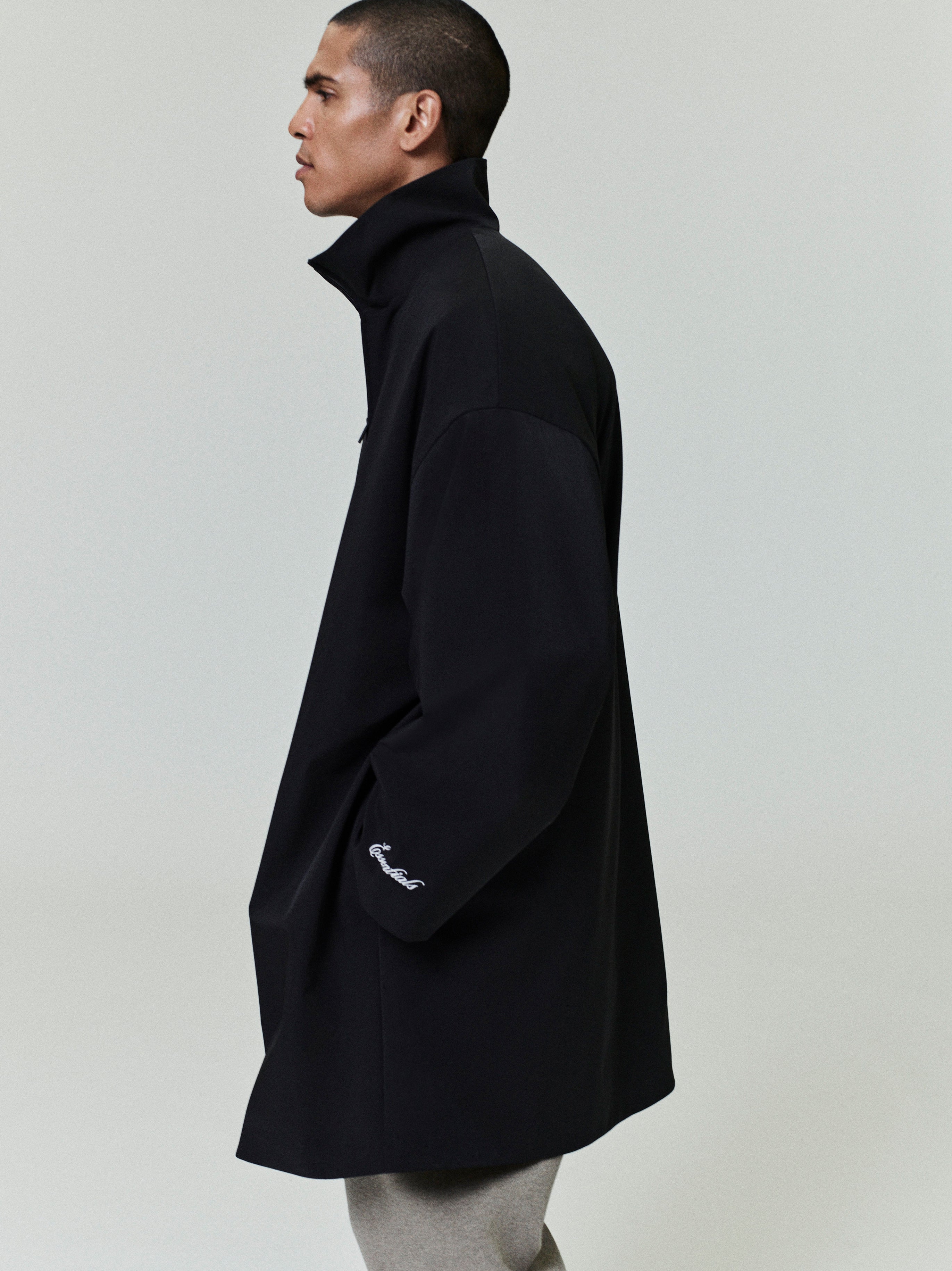 Sporty Nylon High Neck Jacket